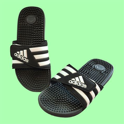 adidas herren adissage|adidas Men's Adissage Slides Sandal, Black/White/Black, 9.